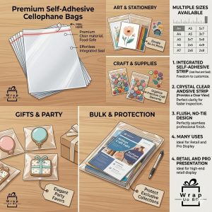 Cellophane Bag with Adhesive.