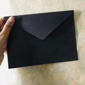 black envelope from wrap up bd