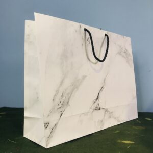 Marble Print Shopping Bag