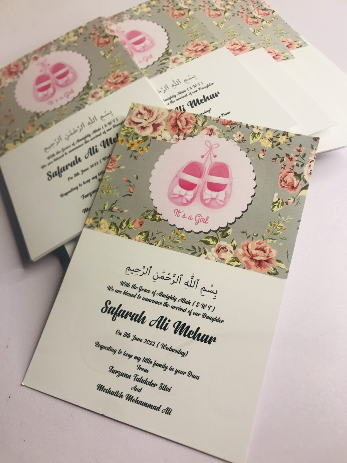 Baby Birth Announcement Card Baby Birth Announcement Card