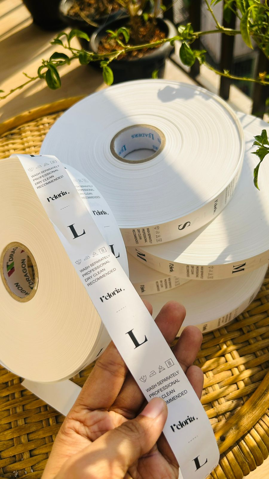 satin clothing labels