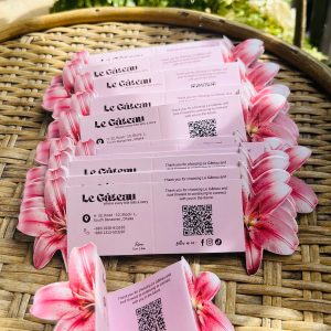 Lily Flower Shaped Card