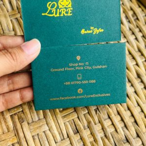 Foil printed Green Textured Visiting cards |1000 pcs