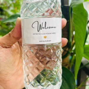 Custom Wedding Water Bottle Label 100Pcs