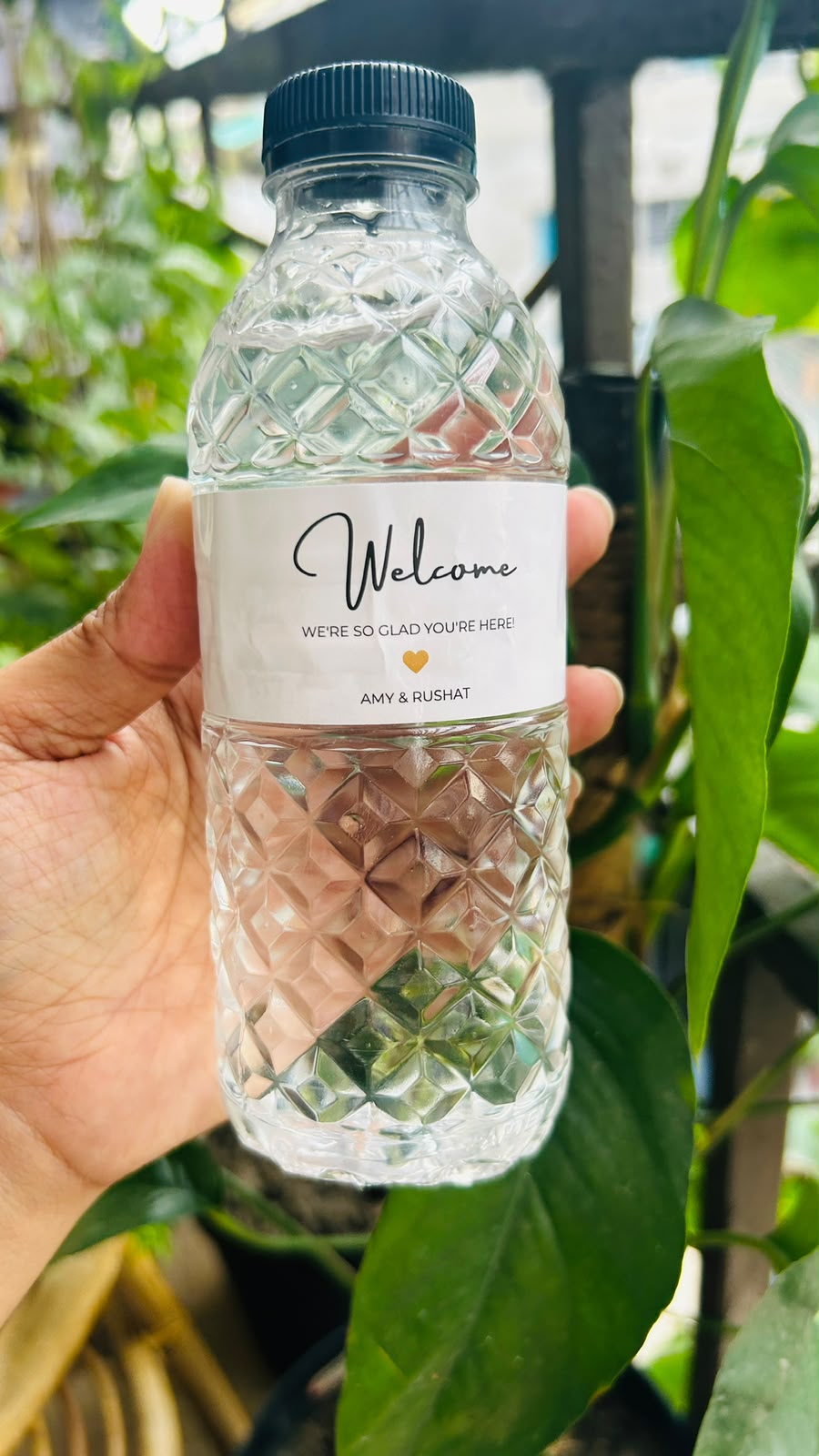 Custom Wedding Water Bottle Label